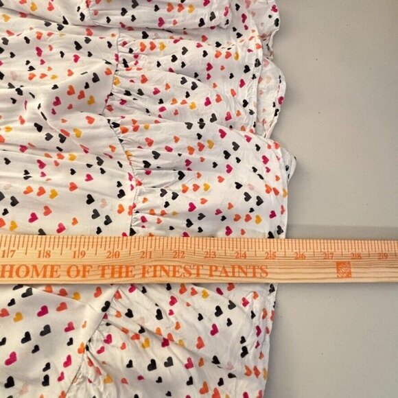 Jane and Delancey Womens' All over heart pattern tiered ruffle blouse size XL - Picture 10 of 12